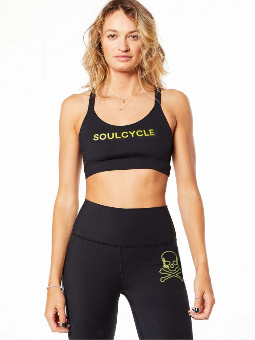 SOULCYCLE Milestone Skull Tight + Podium Bra Matching Set S/XS NWT